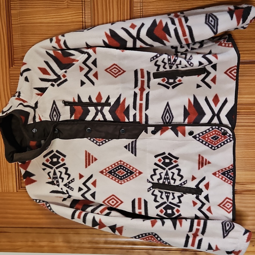 Tribal Pattern Fleece Jacket